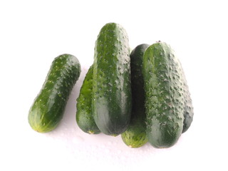 Cucumber on white background
