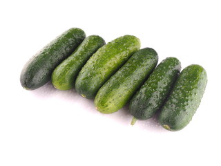 Cucumber on white background