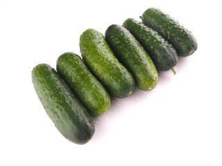 Cucumber on white background