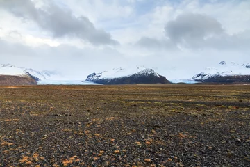 Handdoek met foto Gletsjers Wide volcanic landscape with glaciers in Vatnajokull National Park, Iceland  © dennisvdwater
