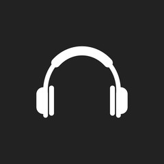 Fototapeta premium Headphone vector icon. Earphone headset sign illustration.