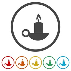 Candle sign icons set - Illustration 