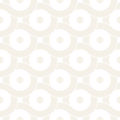 Vector seamless geometric pattern composed with circles and lines. Modern stylish rounded stripes texture. Repeating abstract background