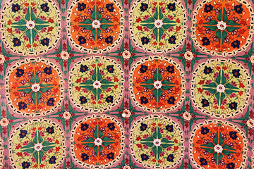 Fototapeta premium The colorful ceiling in Arabic style. Dubai, UAE.