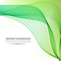 Green wave background.