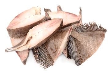 flounder on white background
