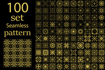 Set of abstract, ethnic seamless textures. Endless texture can be used for wallpaper, pattern fills, web page background,surface textures.