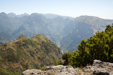 View the pass Boca da Encumeada in Madeira. Portugal