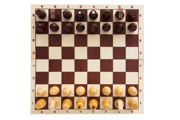 The figures are placed on the chessboard before the start of the game.