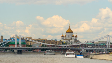 Moscow: Cathedral of Christ the Savior from river.