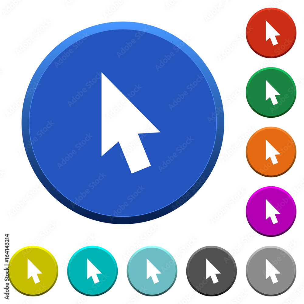 Poster mouse cursor beveled buttons
