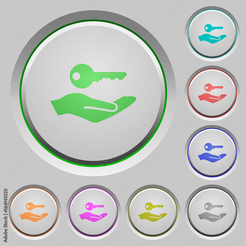 Poster security service push buttons