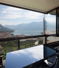 Covered terrace with wonderful views of Lake Lugano