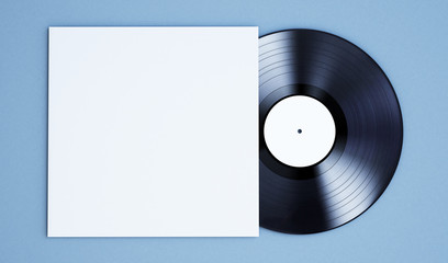 vinyl record mockup - obrazy, fototapety, plakaty