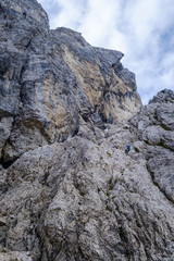 Climbing to Mala Mojstrovka