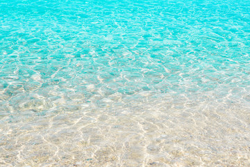 Clear transparent sea water, italian beach in Salento, natural marine background