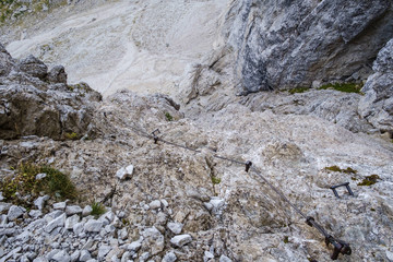 Climbing to Mala Mojstrovka