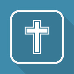 App Button mit Schatten - Kreuz - Religion