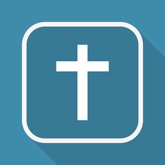 Obraz premium App Button mit Schatten - Kreuz