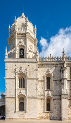 Fototapeta na wymiar Bell tower of Santa Maria de Belem church in Lisbon ,Portugal