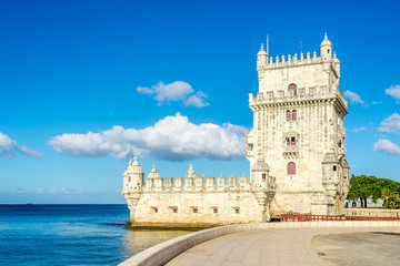 Belem tower at the bank of Tejo River in Lisbon ,Portugal