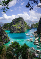 Landscape of tropical sea at sunny day