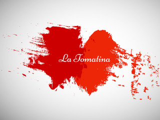 illustration of background on the occasion of La Tomatina festival in spain
