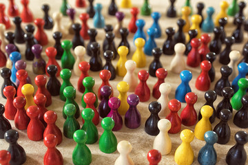 Group of Different Colored People, Political Parties