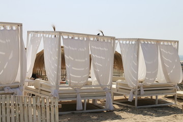 Beds on the beach