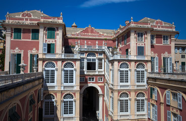 Fototapeta na wymiar GENOA (GENOVA), JULY, 2, 2017 - Palazzo Reale in Genoa, Italy, The Royal Palace, in the italian city of Genoa, UNESCO World Heritage Site, Italy.
