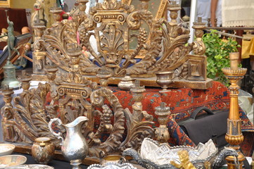 The flea market in Arezzo Italy