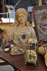 The flea market in Arezzo Italy