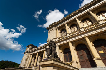 Monument of lion in Kaliningrad