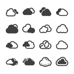 cloud atmosphere icon set vector