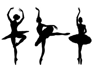 Silhouettes of ballerinas © Ola Vishnevska