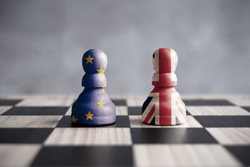 Brexit chess concept - obrazy, fototapety, plakaty