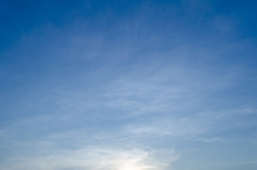 Fototapeta premium The blue sky clouds sunrise in the morning.