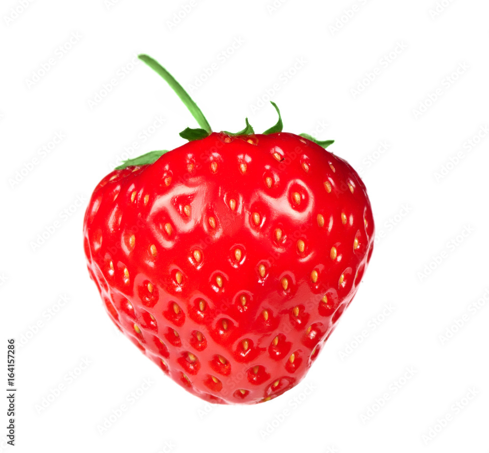 Wall mural Red berry strawberry isolated