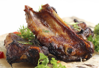 Grilled pork ribs