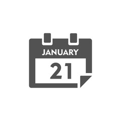 Isolated calendar icon on white background