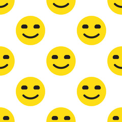 Fototapeta premium Smile Face Seamless Pattern