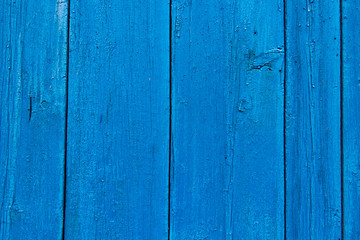 Fototapeta na wymiar Background with old wooden wall with blue color