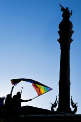 Fototapeta premium gay pride parade in Barcelona, Spain
