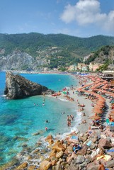 The amazing beach of Monterosso, Italy