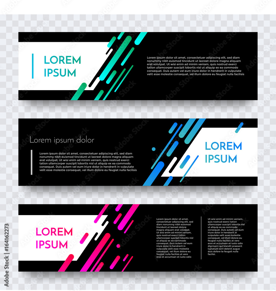 Poster Modern web banner vector color abstract template