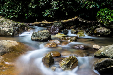 Fototapeta na wymiar Flowing streams,long exposure