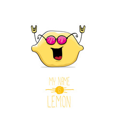 vector funny cartoon cute yellow lemon