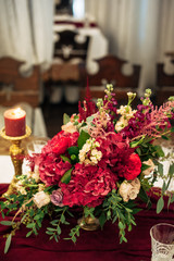 Wedding bouquet, stylish flower arrangement