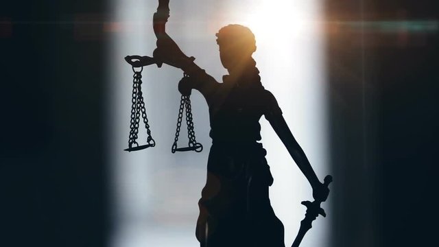 The Statue of Justice - lady justice or Iustitia the Roman goddess of Justice