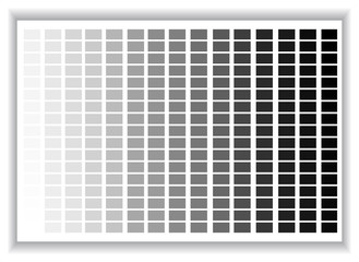 Grey colors palette. Color shade chart. Vector illustration